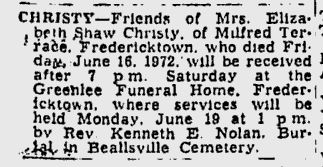 Elizabeth Shaw Christy obit